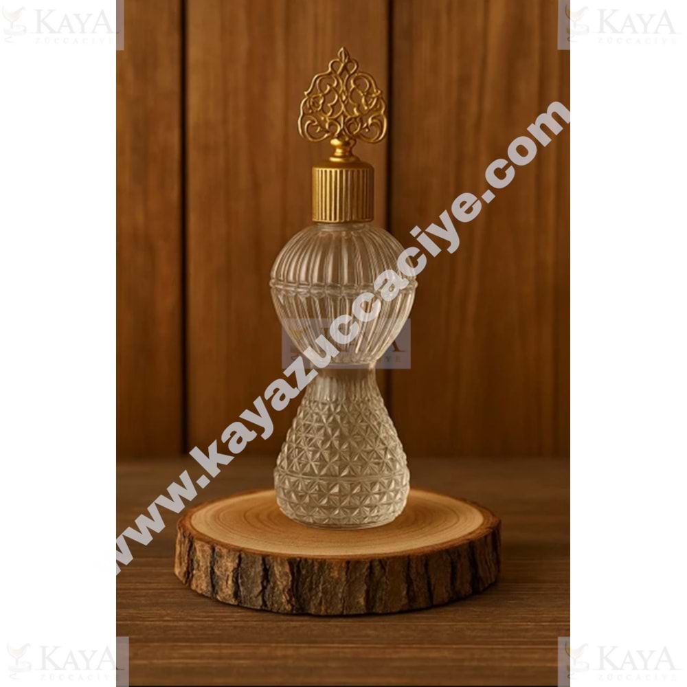 ALN GLASSCOM CAM KUBBELİ BOĞUMLU KOLONYA ŞİŞESİ ŞEFFAF 1*36