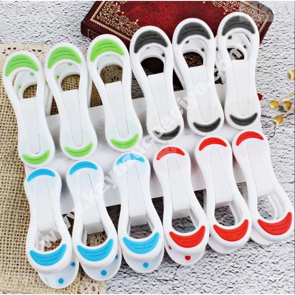 BZD LOTUS SİLİKON MANDAL 12 Lİ YAYSIZ KIRILMAZ 1*144