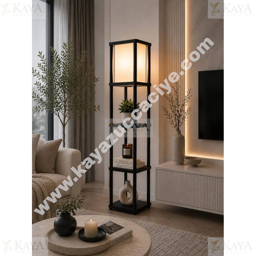 DECOREV ÇOK AMAÇLI LAMBADER 3 RAFLI SİYAH 135x23x23 CM 1*1