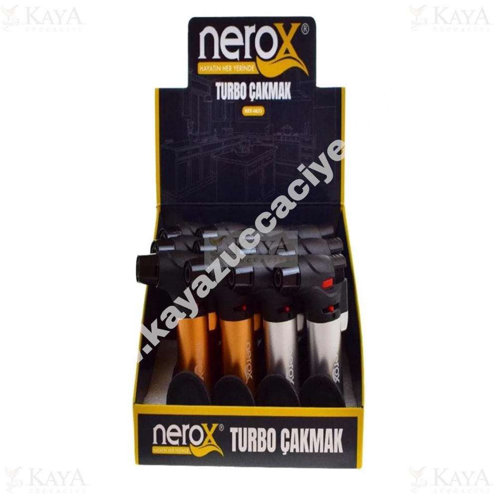 NEROX TURBO OCAK ÇAKMAĞI BASINÇLI GAZ RENKLİ METALİK 1*12