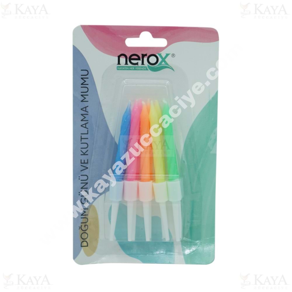 NEROX DOĞUM GÜNÜ MUMU 10 LU 1*24