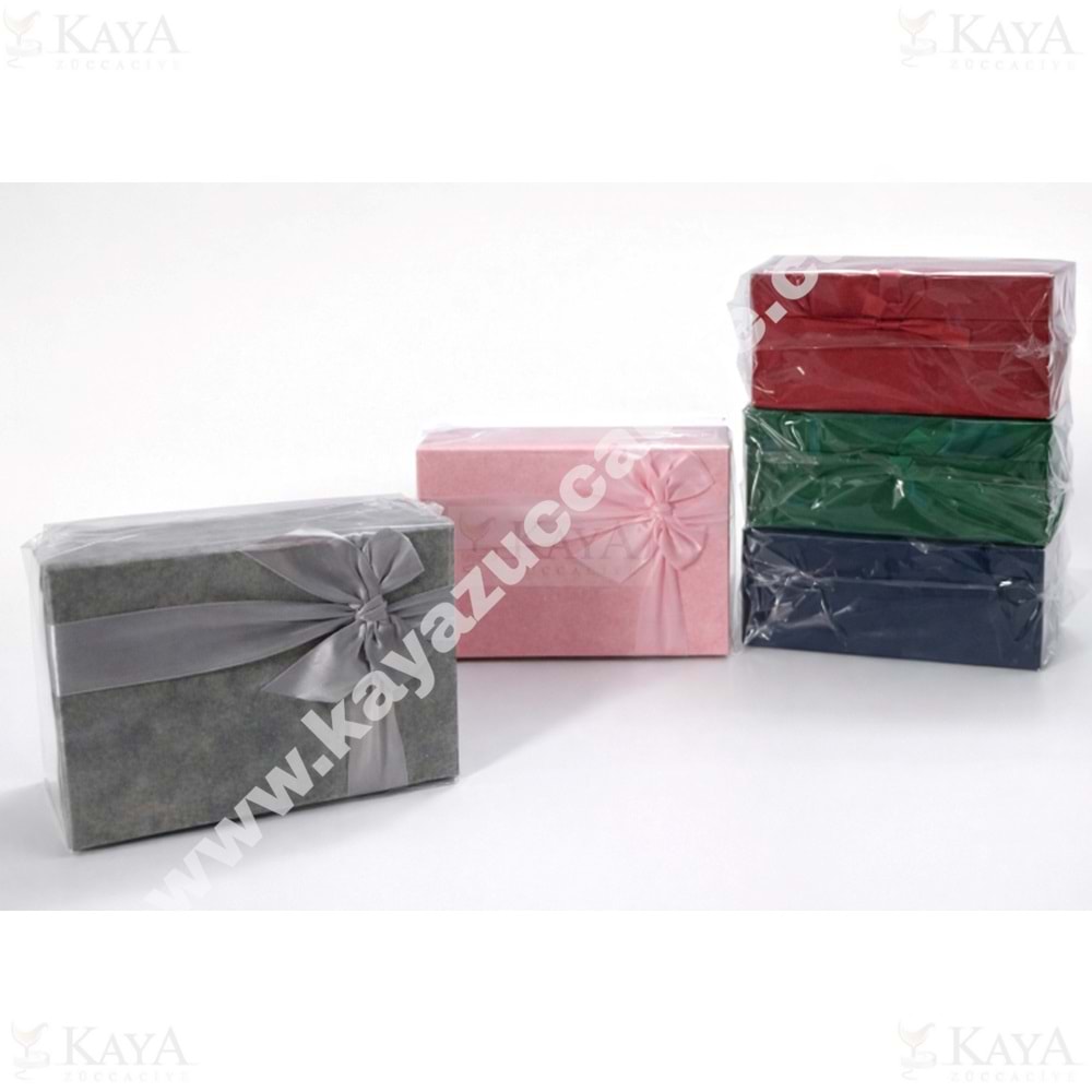 NRX HEDİYE KUTUSU KADİFE MODEL 3 LÜ DİKDÖRTGEN 23x16 CM 1*24