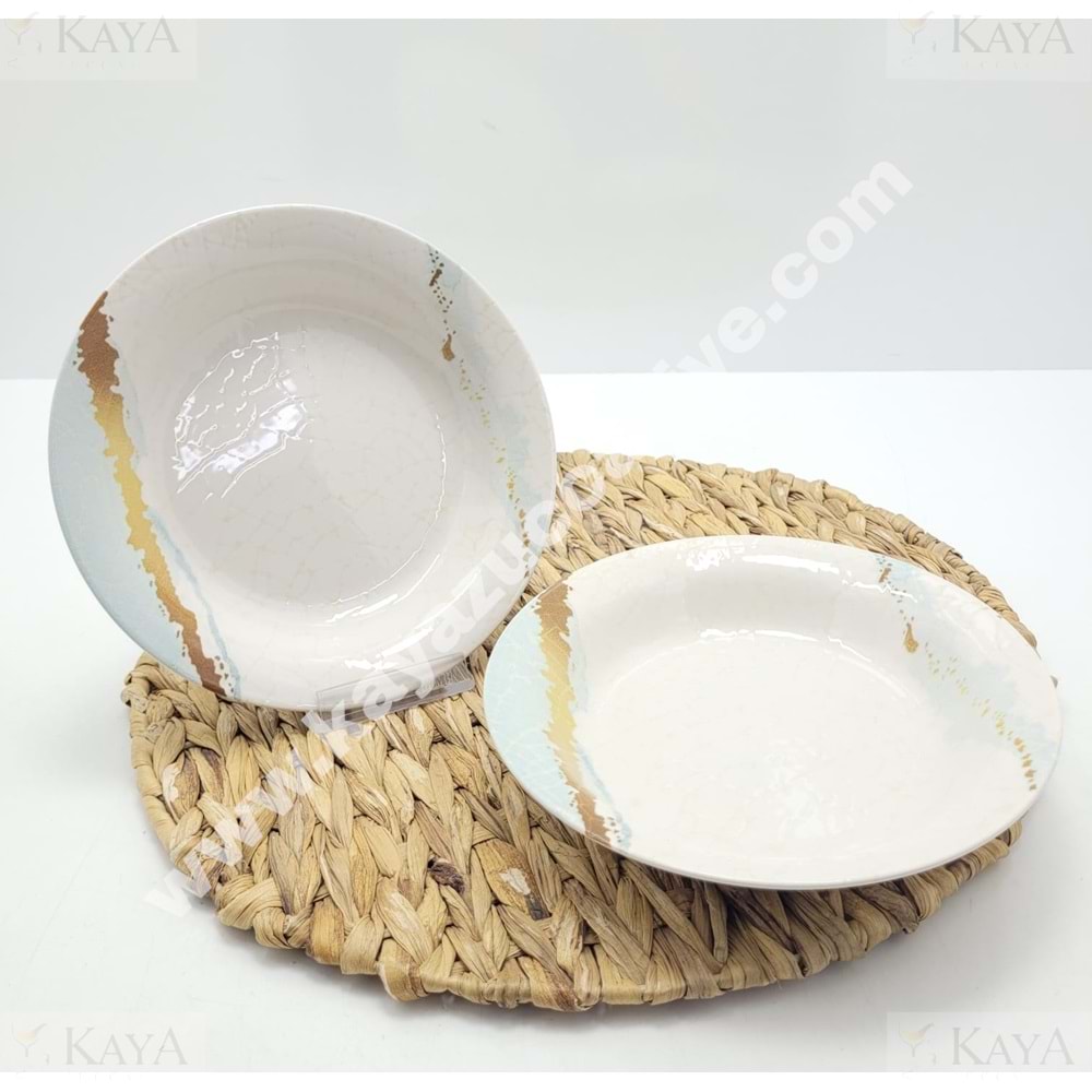 ALİNA HOME MAVİ OKYANUS YEMEK TABAĞI 20 CM 1*12