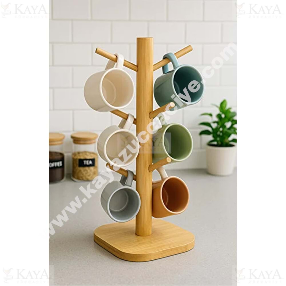 PABLİTO BAMBU FİNCAN ASKILIĞI KARE 16 CM