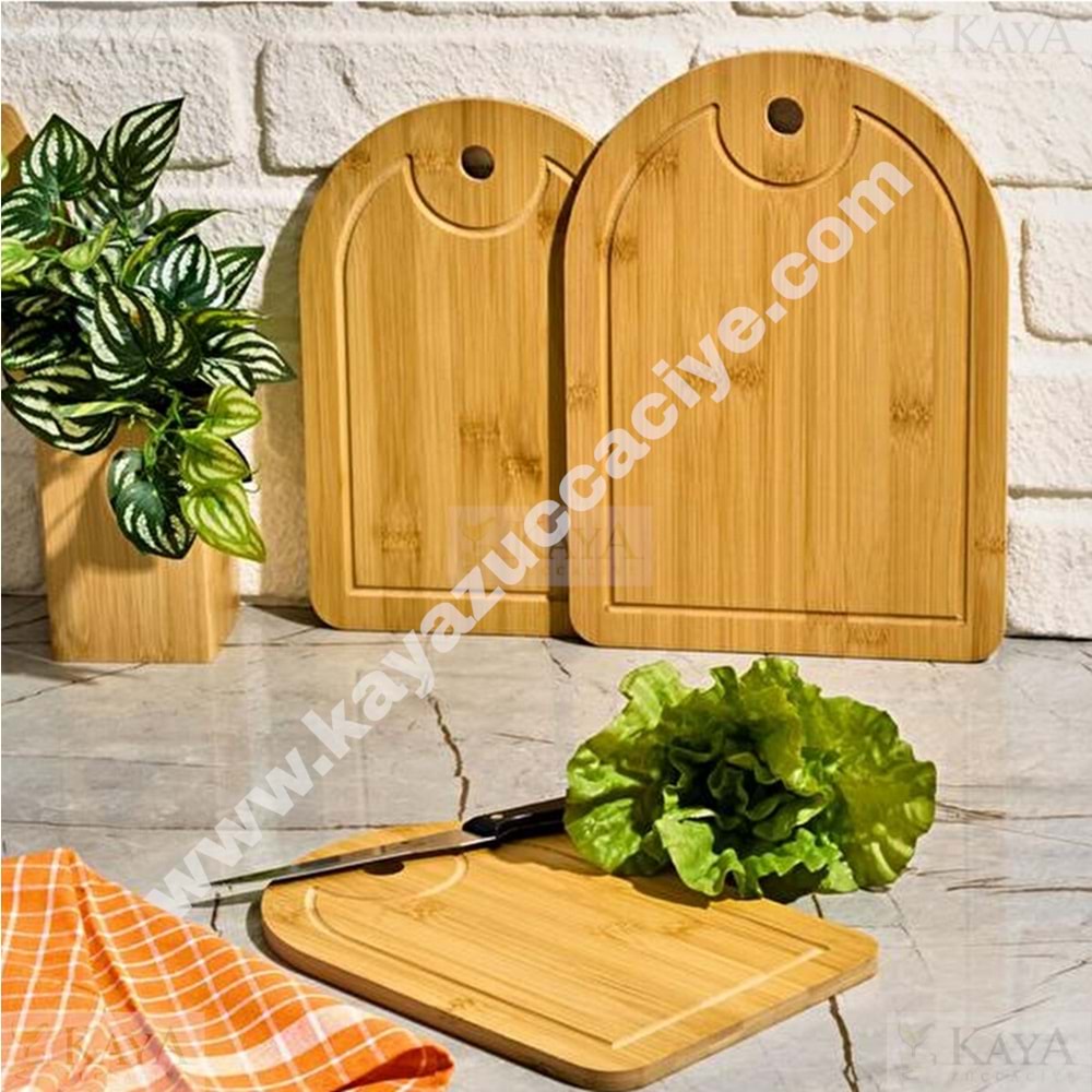 PBT BAMBU KESİM PANOSU OVAL 2 Lİ 28x18 -30x20 CM 1*24