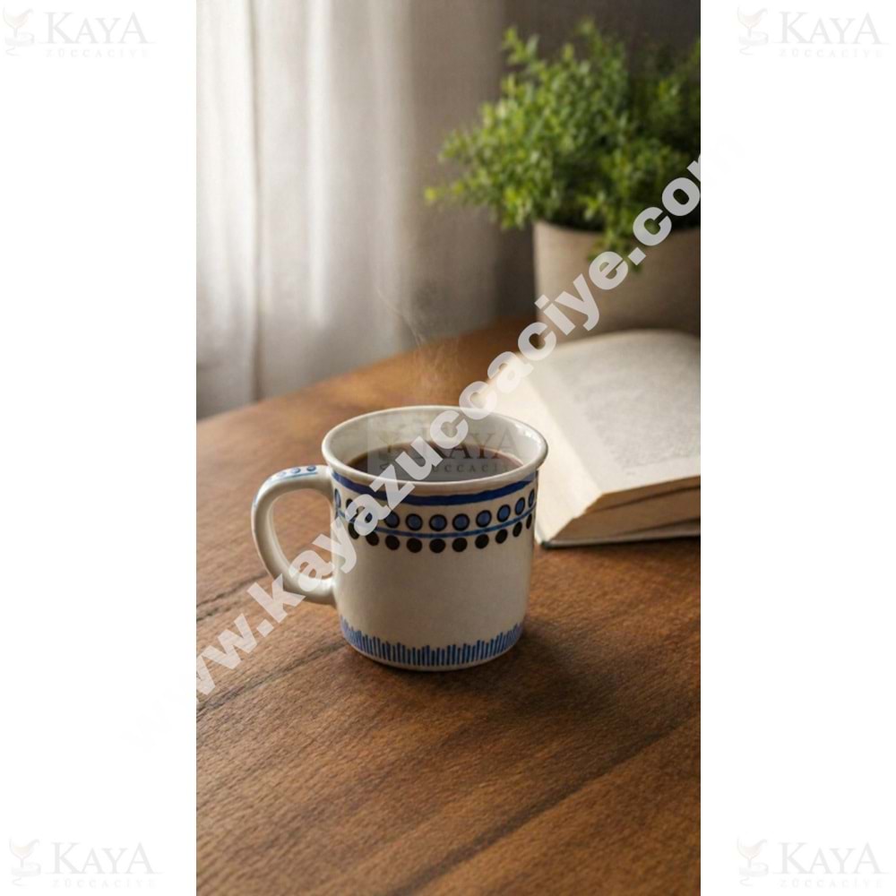 PASHA PORSELEN KUPA BUBBLE MAVİ 1*24