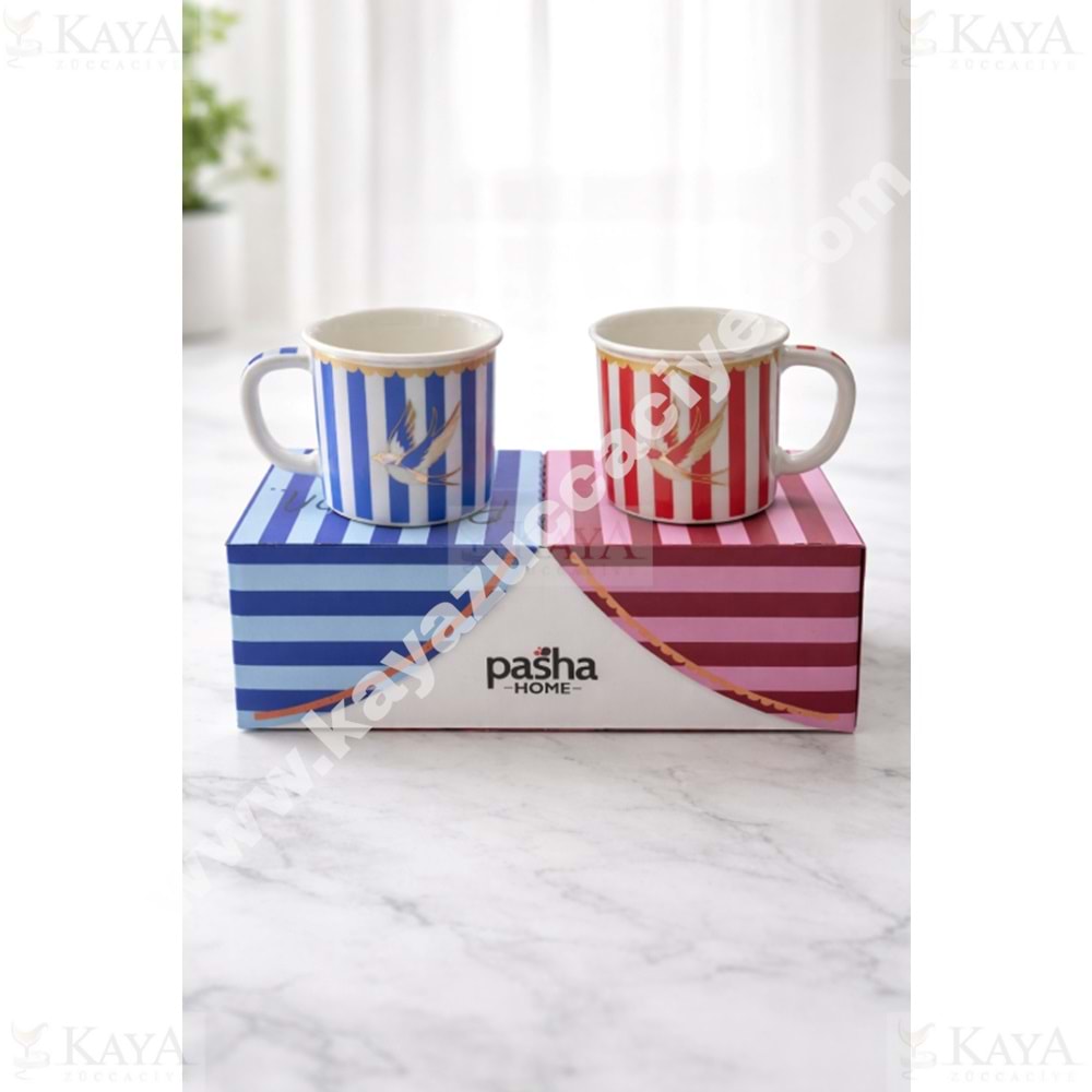 PASHA PORSELEN KUPA SETİ PİEGON 2 Lİ 1*12