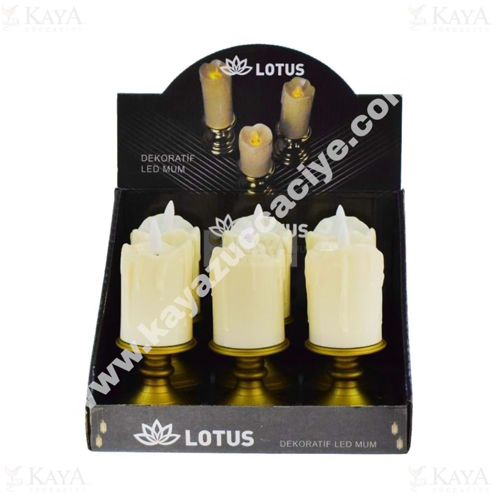 BZD LOTUS MUM DEKORATİF LED MUM 1*6
