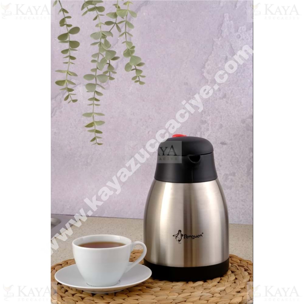 PENGUEN TERMOS 1.5 LİTRE ÇELİK TOMBUL TERMOS 1*12
