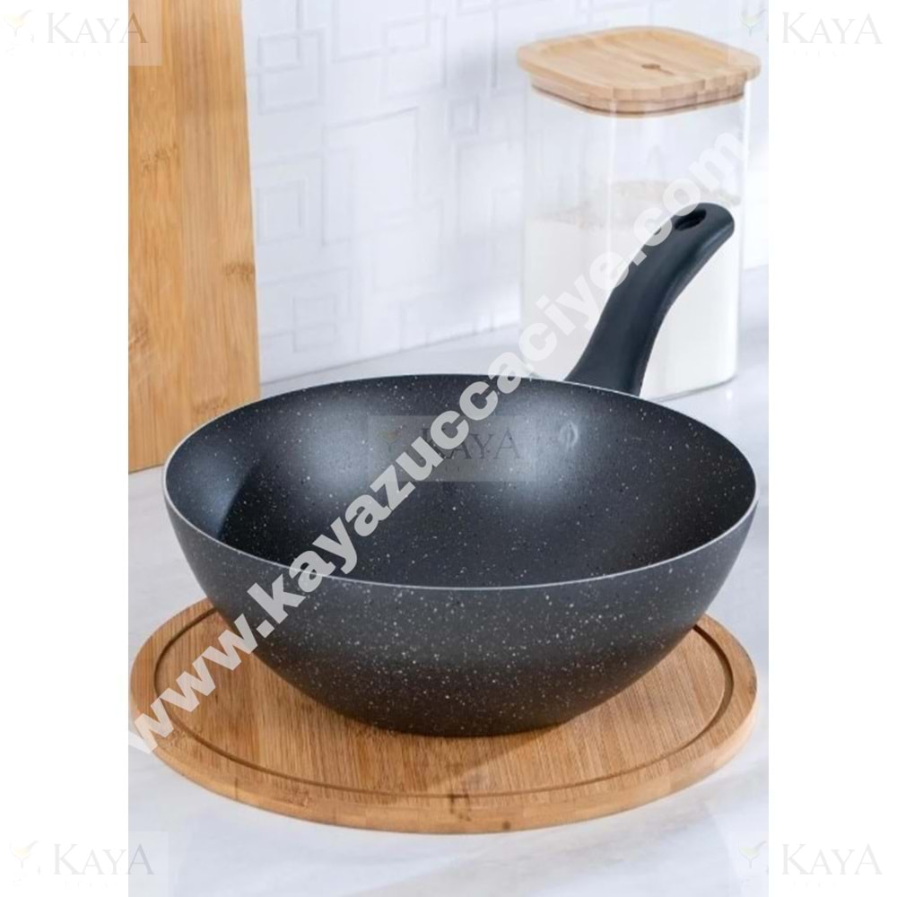 ESSENSO GRANİT EZME WOK TAVA 28 CM