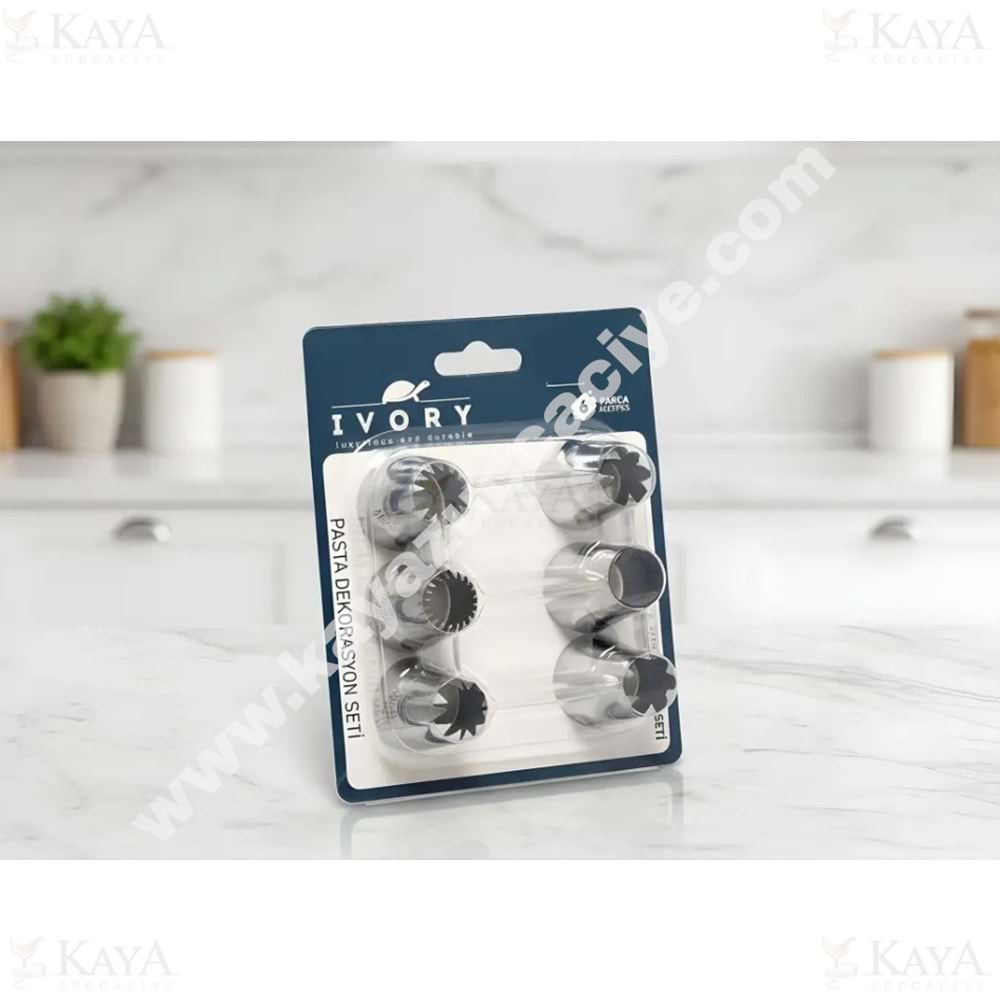 IVORY 6 LI KREMA POMPASI DUY SETİ 1*72