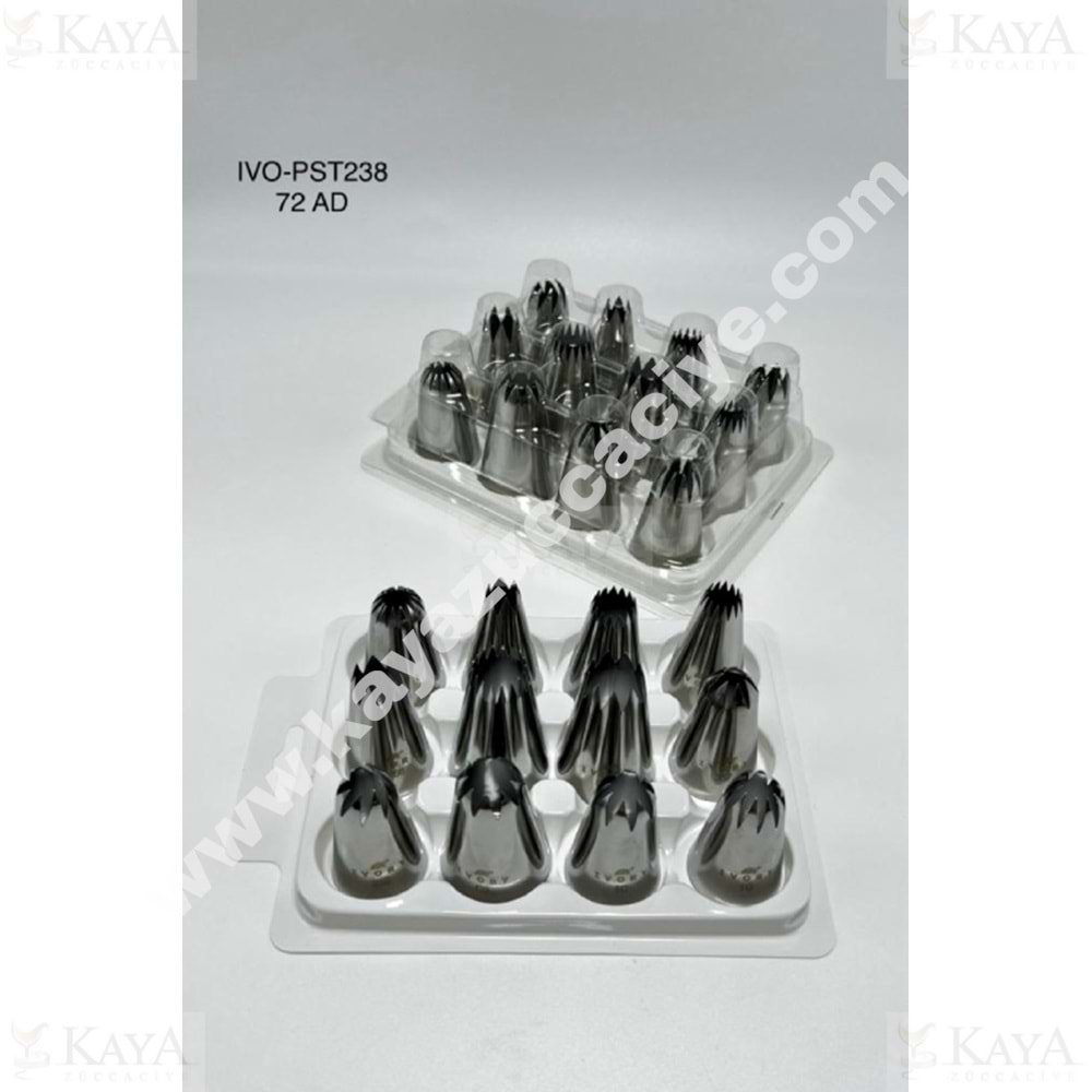 BZD IVORY KEK PASTA 12 Lİ KREMA POMPASI DUY SETİ 1*36