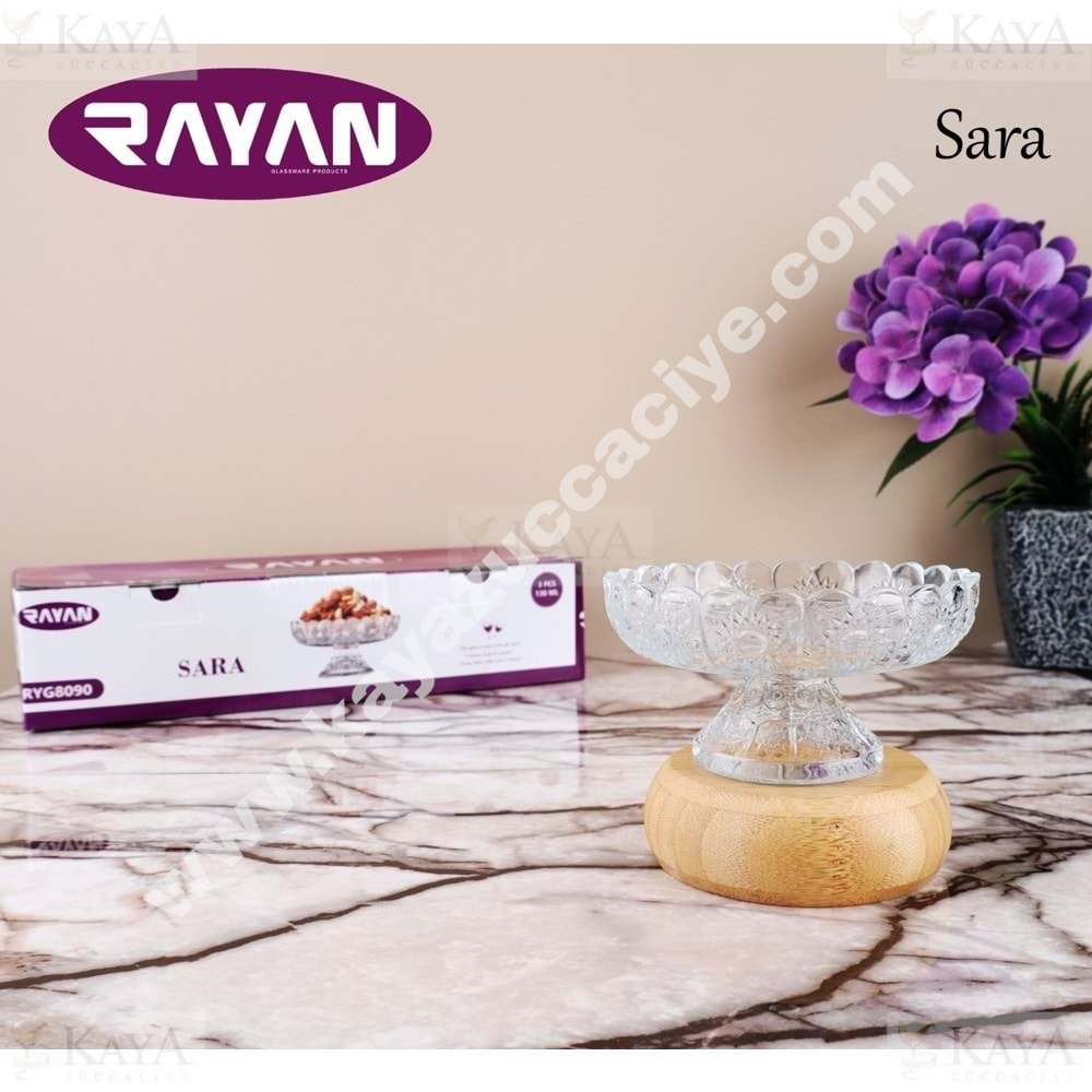 RAYAN CAM SUNUMLUK SARA 3 LÜ AYAKLI SUNUMLUK 1*12