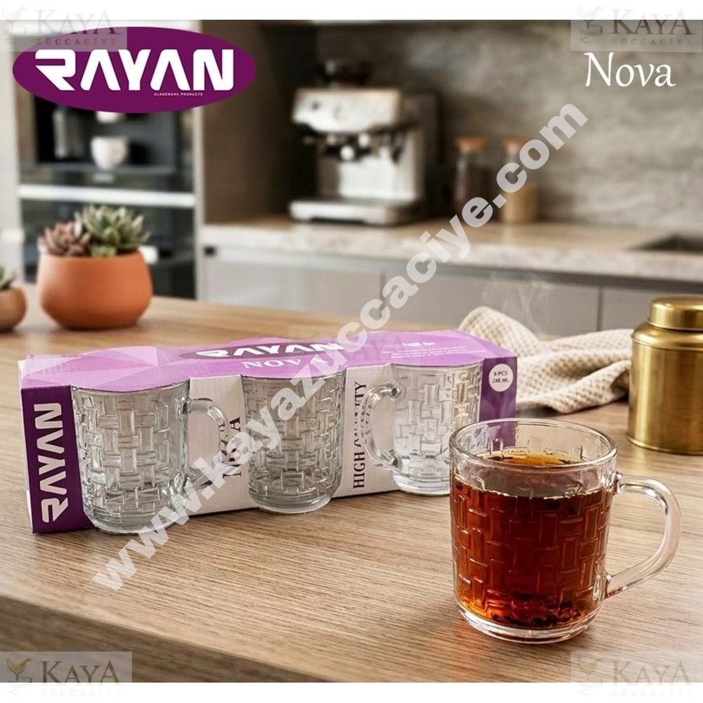 RAYAN CAM KULPLU BARDAK NOVA 6 LI KUPA 1*8