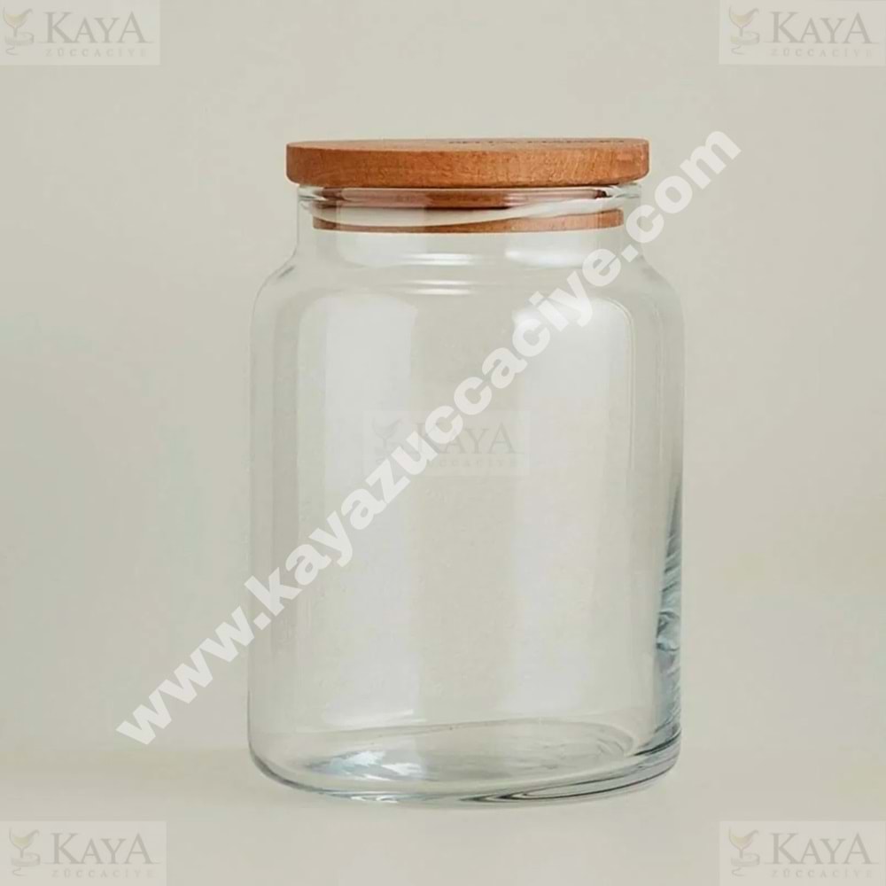 LAV AHŞAP KAPAKLI ORTA KAVANOZ 1*24
