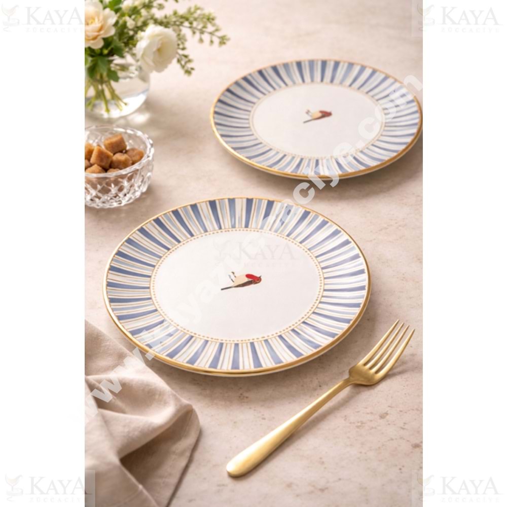 ALİNA HOME SEVDA KUŞU YUVARLAK PASTA TABAĞI 20 CM 1*12