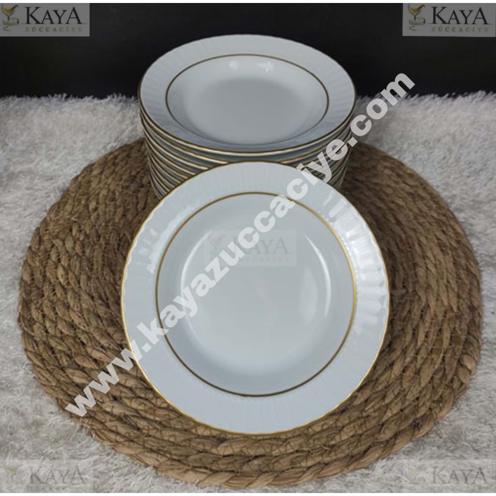 GÜRAL PORSELEN SEDEF 17 CM ÇUKUR TABAK MAT YALDIZ 1*12