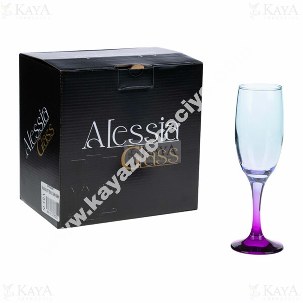 SUFRA KADEH MİLENİUM ALESSİA GLASS ÇİFT RENKLİ BARDAK 1*6