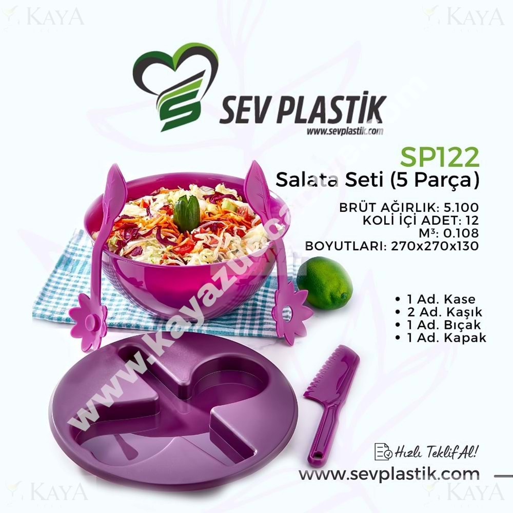 SEV 5 PARÇA SALATA KASE SETİ 1*12