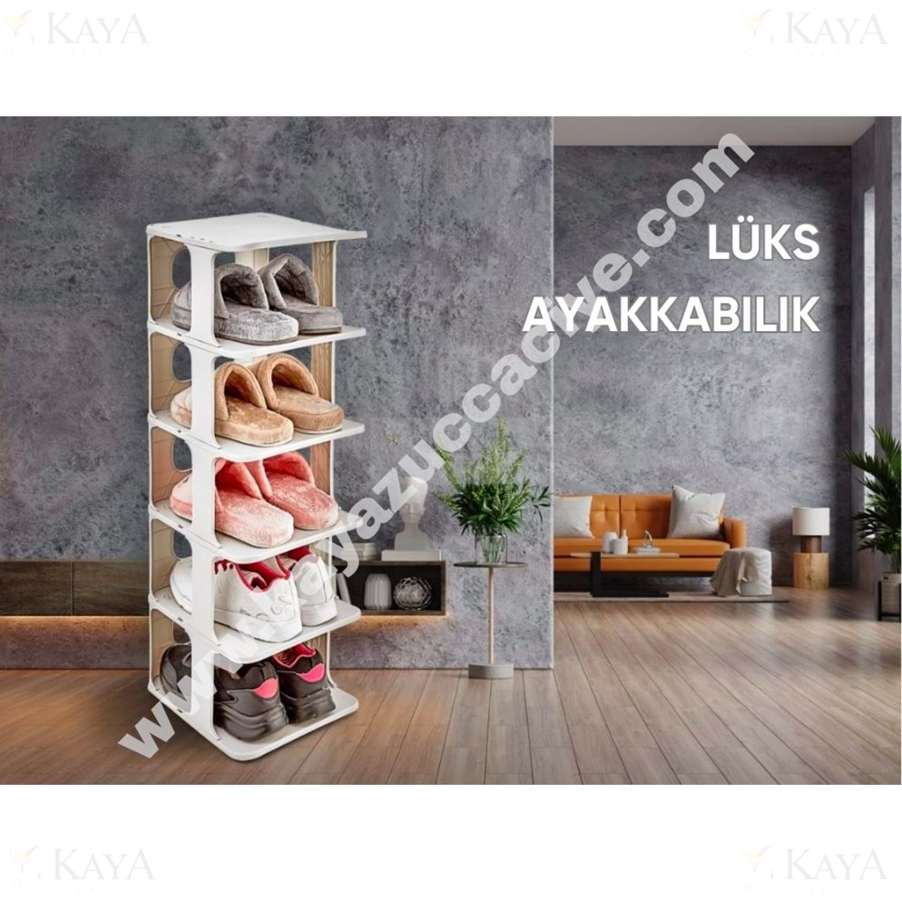 SEV PLS. 5 KATLI LÜX AYAKKABILIK BEYAZ 1*8