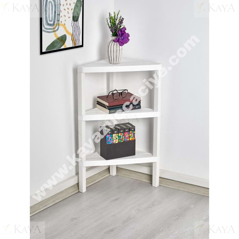 SEV MODULAR ÜÇGEN RAF ÜNİTESİ 3 KATLI BEYAZ 1*8