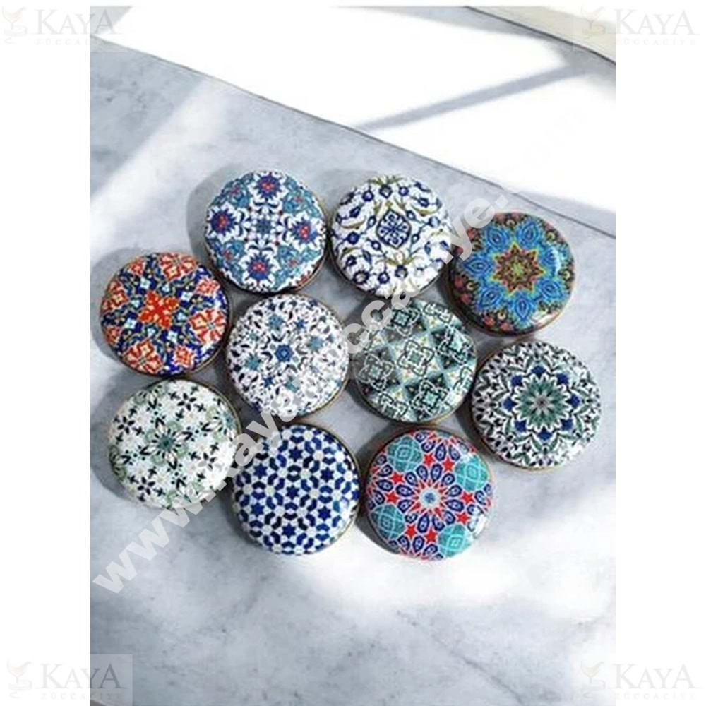SEVERHOME MANDALA DESEN METAL KÜÇÜK KOKULU MUM 1*12