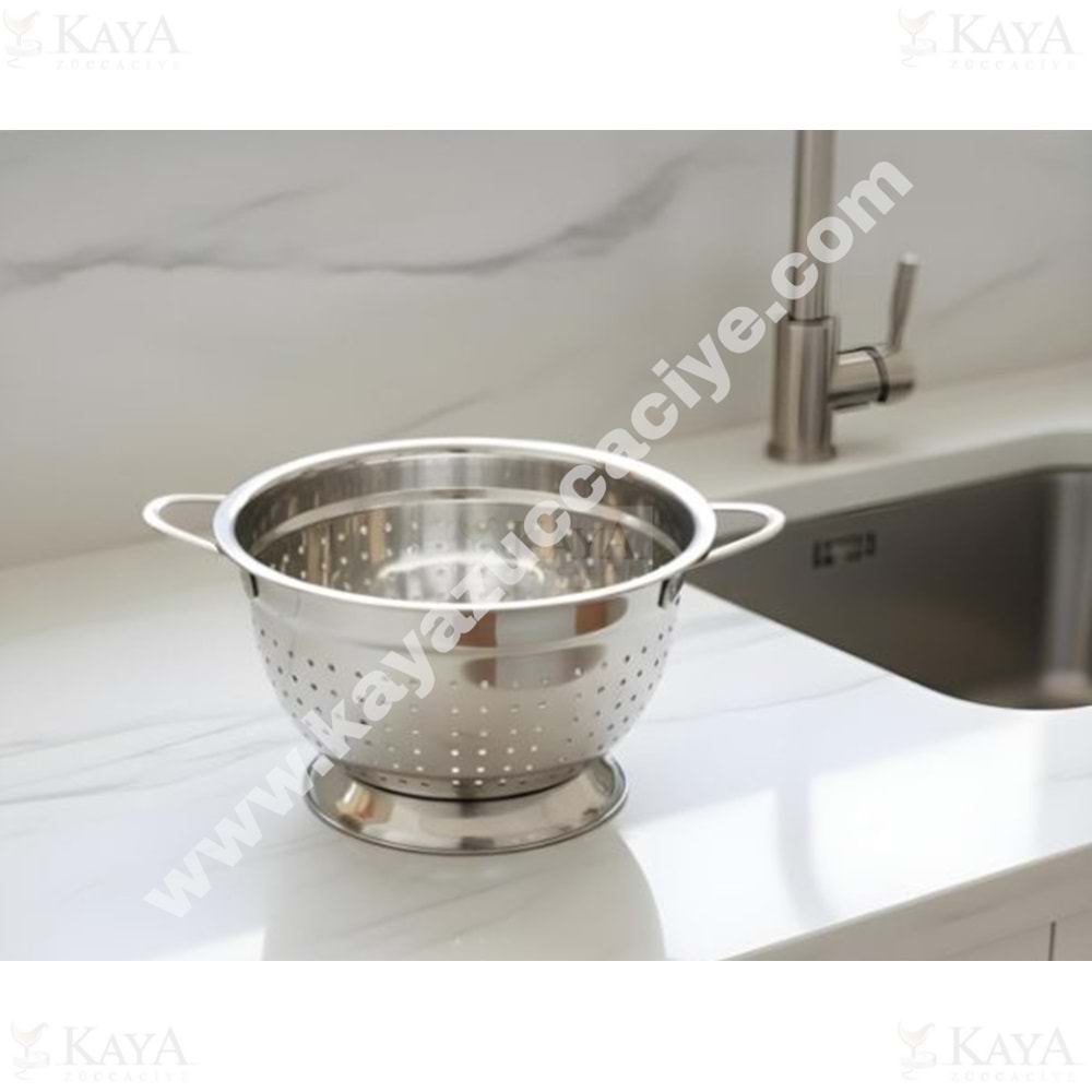 BZD IVORY SÜZGEÇ ÇELİK PASLANMAZ DERİN AYAKLI 18 CM 1*90