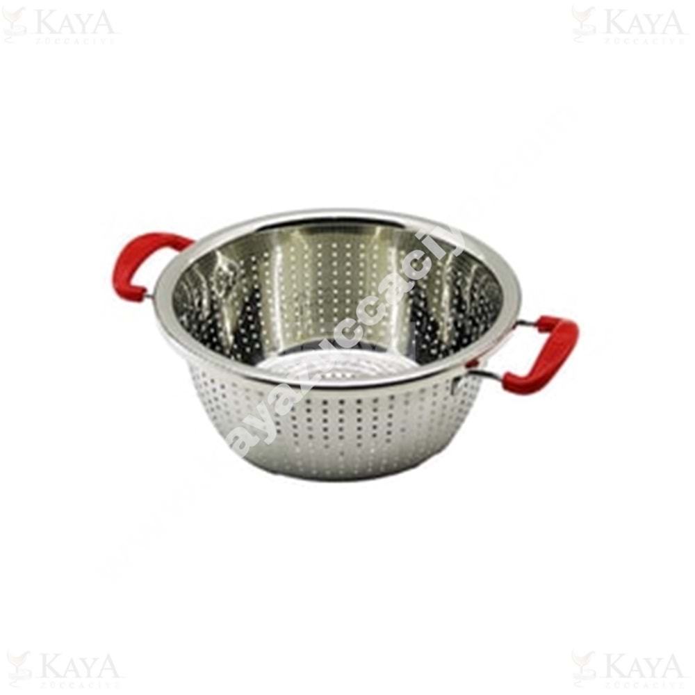 BZD IVORY SÜZGEÇ PLASTİK KULPLU ÇELİK SEPET SÜZGEÇ 24 CM 1*60