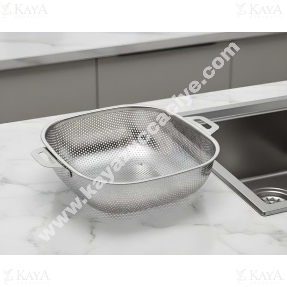 BZD IVORY SÜZGEÇ ÇELİK KARE SEPET SÜZGEÇ 26 CM 1*60