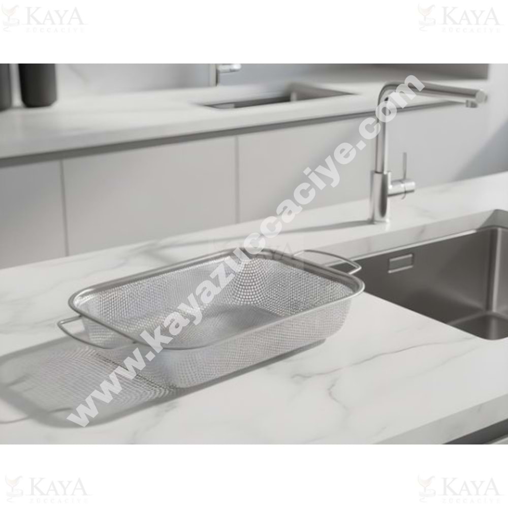 BZD IVORY SÜZGEÇ ÇELİK PASLANMAZ DİKDÖRTGEN KULPLU 30x22 CM 1*80