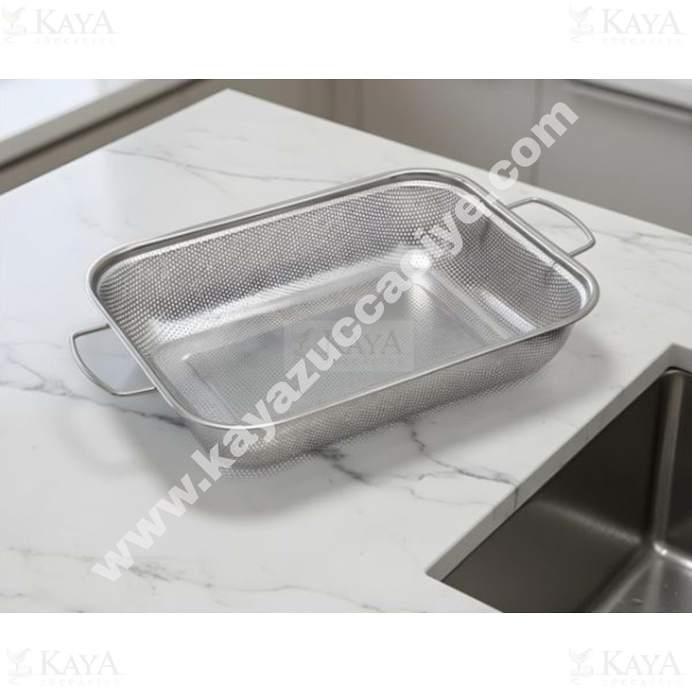 BZD IVORY SÜZGEÇ ÇELİK PASLANMAZ DİKDÖRTGEN KULPLU 35x27 CM 1*40