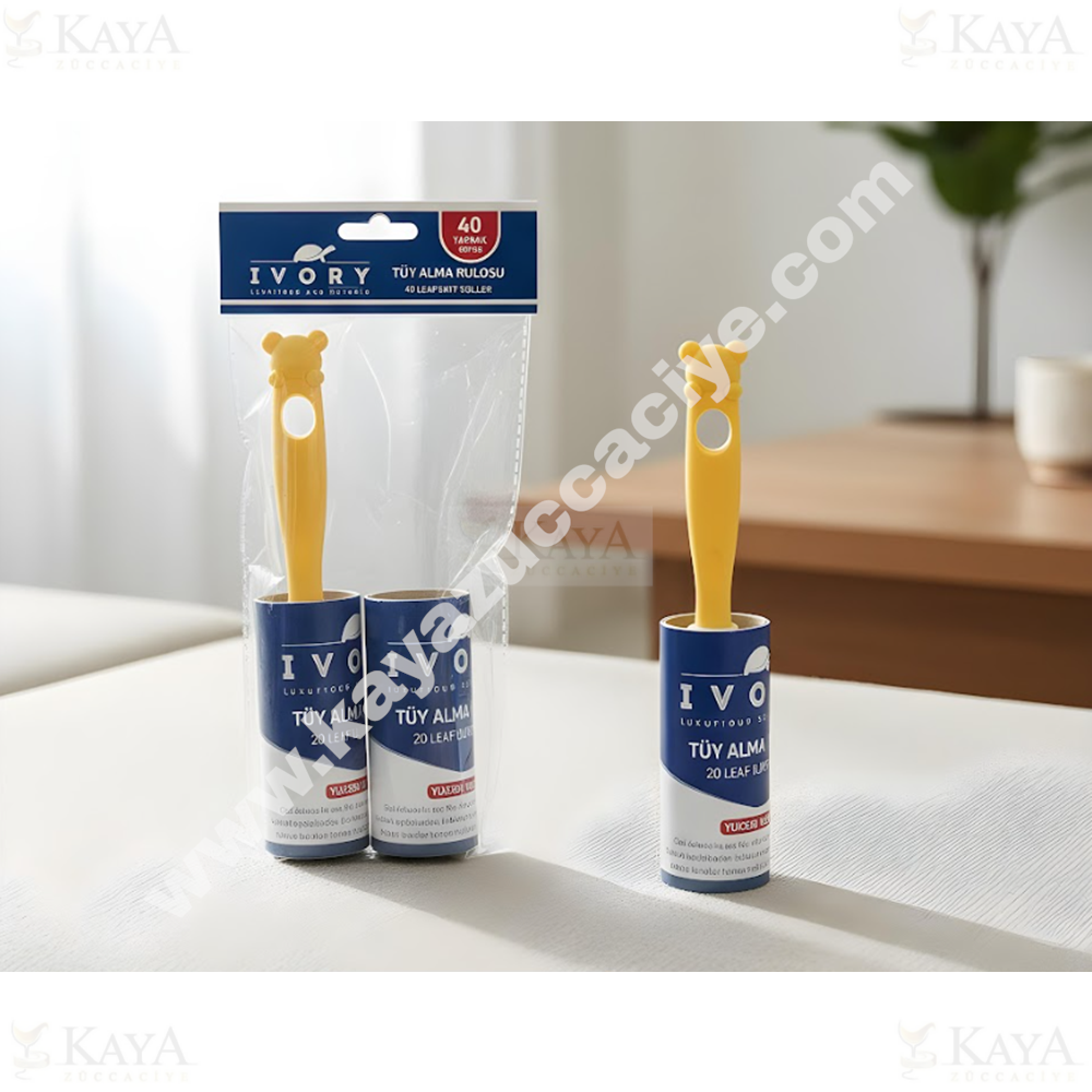 BZD IVORY TÜY ALMA RULOSU YEDEKLİ 20+20 YAPRAK 1*120