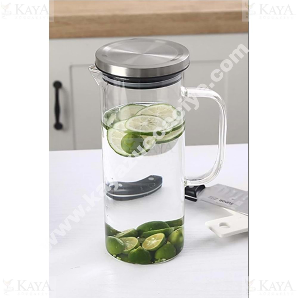 THN CAM SÜRAHİ METAL KAPAKLI 1,5 LT 1*12