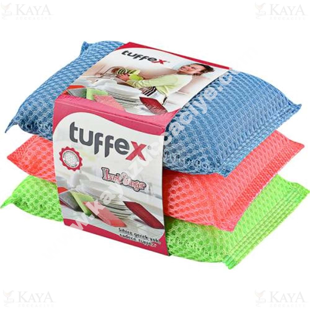 TUFFEX HAVALI SİHİRLİ BULAŞIK SÜNGERİ 3 LÜ 1*120