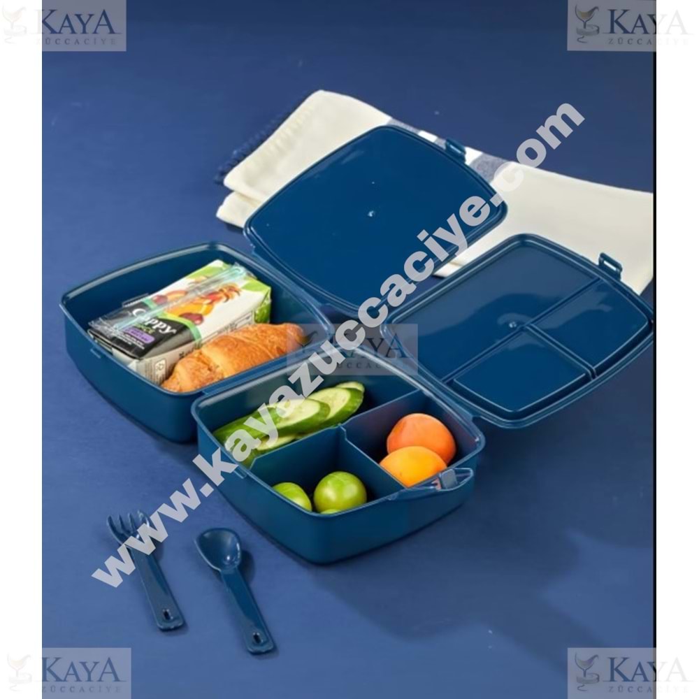 TUFFEX BESLENME KABI KAŞIKLI BÖLMELİ UZAY LUNCH BOX 1*36