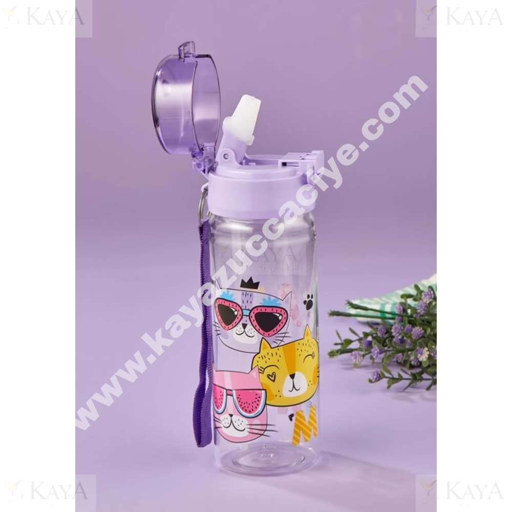 TUFFEX SOLO PİPETLİ MATARA KEDİLİ 500 ML 1*24