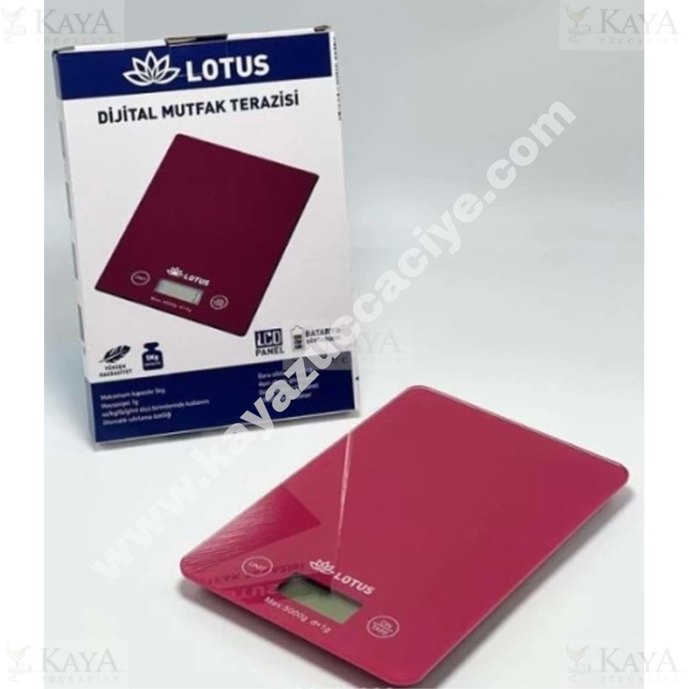 BZD LOTUS TERAZİ DİJİTAL MUTFAK TERAZİSİ 5 KG 1*32