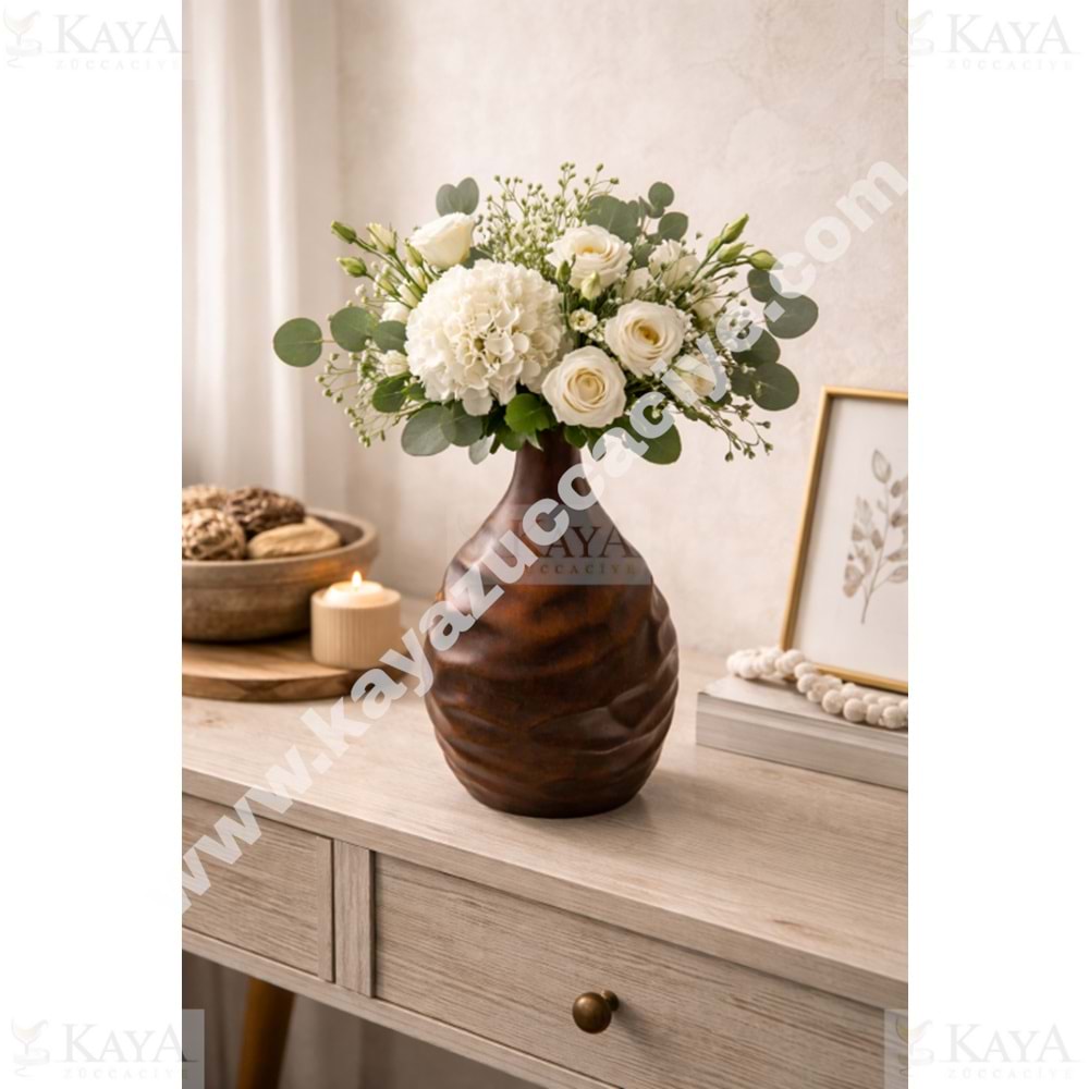 EGE SERAMİK VAZO KÜP MODEL DAR AĞIZLI NO:2 29 CM 1*12