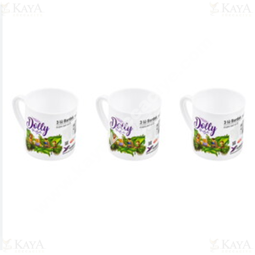 DOLLY PLASTİK BARDAK 3 LÜ DESENLİ BARDAK 1*60