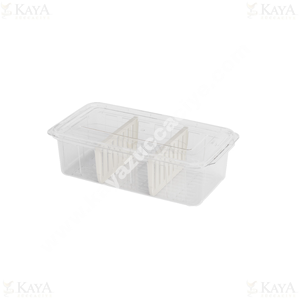 DÜNYA BUZDOLABI ORGANİZER ŞEFFAF 3 BÖLMELİ 6 LT 37x19x11 CM 1*24