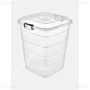 BURSEV TETRİS KARE BAKLİYAT KOVA 55 LT. ŞEFFAF 1*10