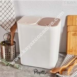 PEROTTİ ÇÖP KOVASI 2 Lİ MİTON WHİTAPE 15 LT 1*12