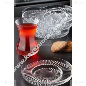 GLASSCOM RİVA DESEN 12 CM ÇAY TABAĞI 1*10