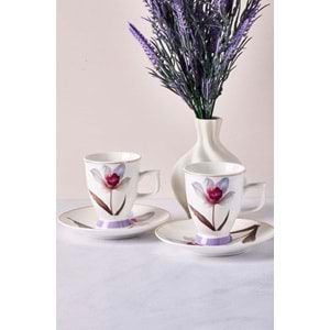 PEROTTİ PORSELEN 2 Lİ KAHVE FİNCAN TK. BEGONVİL1*12