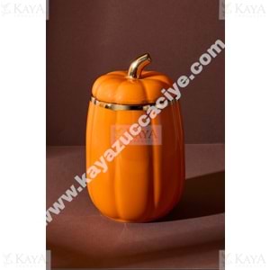 PEROTTİ PORSELEN BALKABAK KAPAKLI KAVANOZ 18 CM MEDİUM 1*8