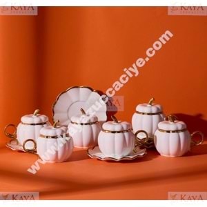 PEROTTİ PORSELEN KABAK KAHVE FİNCAN TAKIMI 1*6