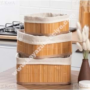 MTR BAMBU KARE 3 LÜ SEPET 1*20