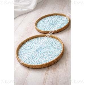 MTR HASIR TEPSİ DESENLİ YUVARLAK 2 Lİ 30-35 CM CM 1*24