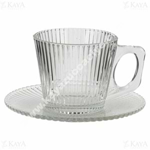 KRD CAM ÇİZGİLİ 6 LI KAHVE FİNCAN SETİ 1*4