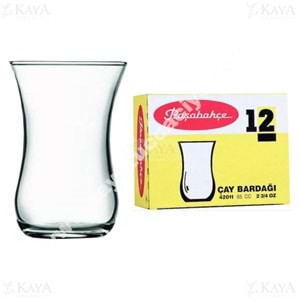 PAŞABAHÇE ÇAYBARDAĞI KANDİLLİ 12 Lİ SADE ÇAY BARDAĞI 1*6